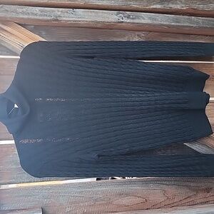New Philosophy Lightweight Cable Knit Black Sweater, NWT, Sz. Medium